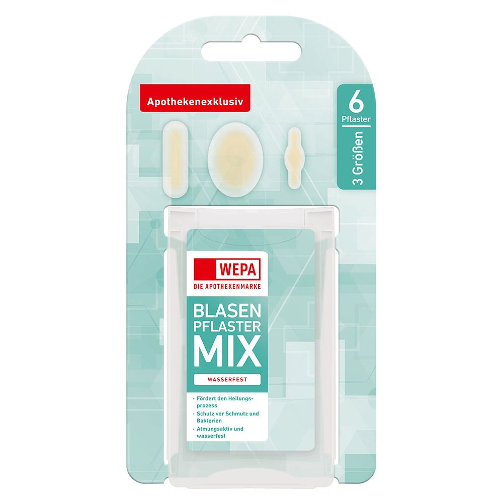 WEPA pansements pour ampoules mix 3 tailles (6 pièces)