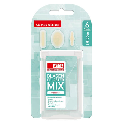 WEPA pansements pour ampoules mix 3 tailles (6 pièces)