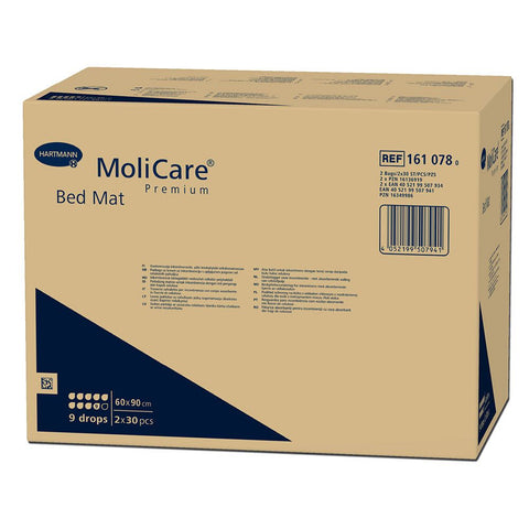 MoliCare Premium Bed Mat 9 Tropfen 60x90 cm — 2x30 Stück
