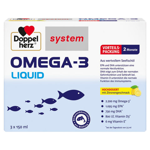 Doppelherz system Omega-3 liquid (3 x 150 ml)