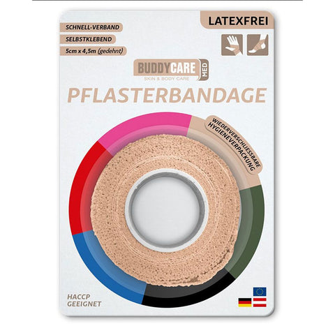 BUDDYCARE® MED Hautklebeband - 5 cm x 4,5 m latexfrei - 1 Stück