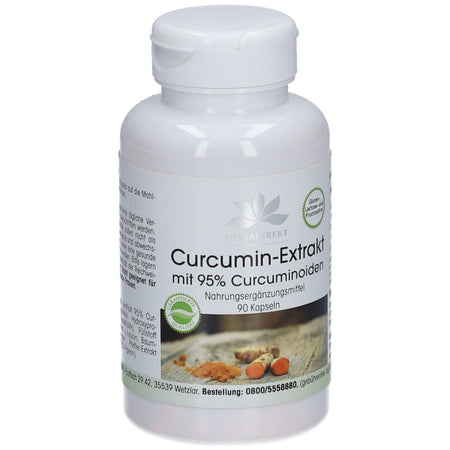 Herbadirekt Extrait de curcumine avec 95% de curcuminoïdes (90 gélules)