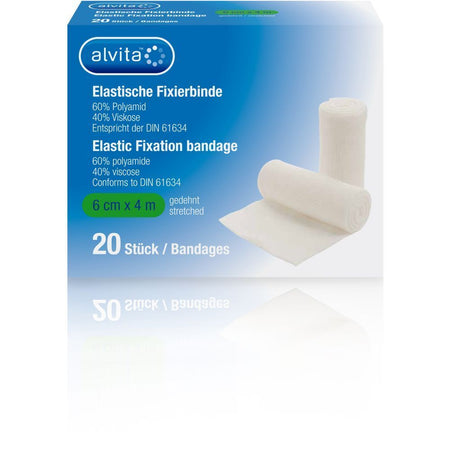 alvita® bande élastique de fixation 6 cm x 4 m (20 pièces)