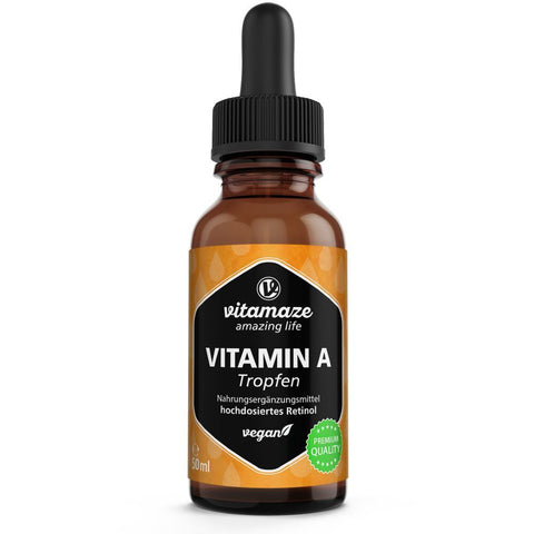 Vitamaze Vitamin A 500 µg hochdosiert vegan Tropfen (50 ml)