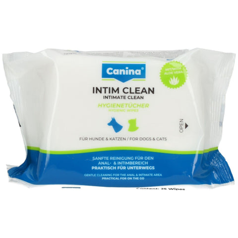 Canina Intim Clean lingettes hygiéniques pour chiens et chats (25 pièces)