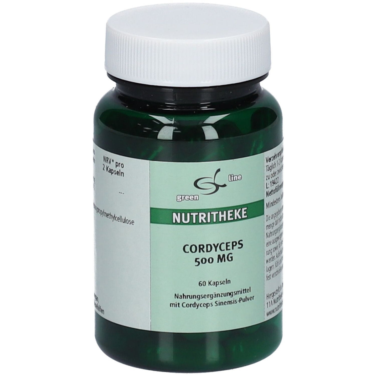 green line Cordyceps 500 mg (60 gélules)