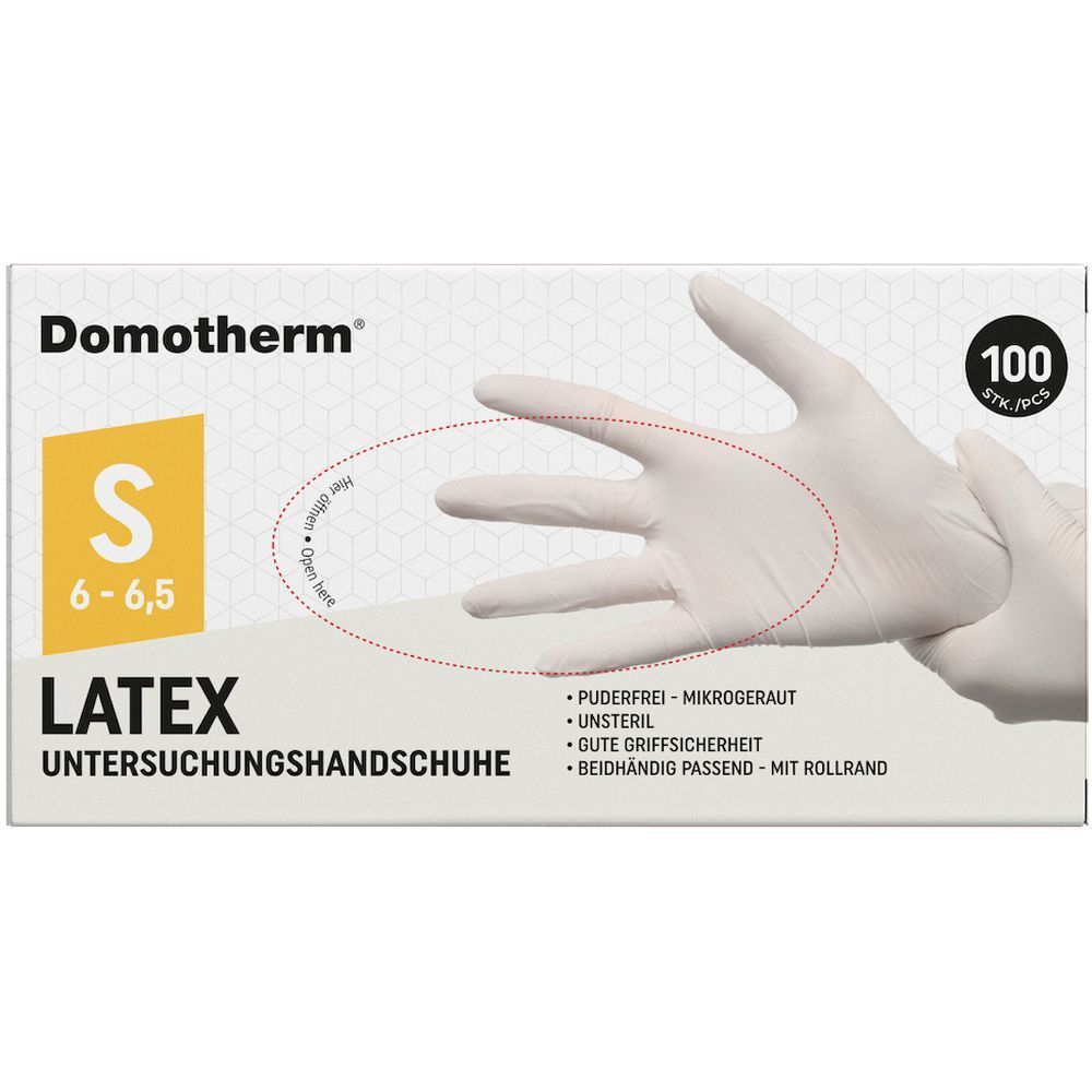 Domotherm Latex gants d'examen taille S (100 pièces)