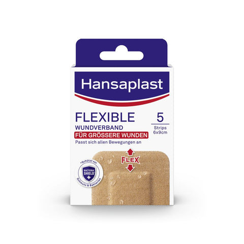 Hansaplast Flexible Pflasterstreifen 6x9,5 cm (5 Stück)