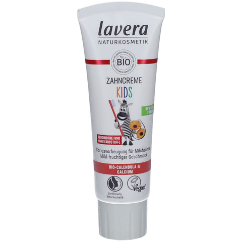 lavera NATURKOSMETIK Kinderzahncreme 0-6 Jahre ohne Fluorid (75 ml)
