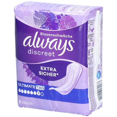 Always - Discreet Ultimate Tag-Inkontinenzschutz (8 Stück)