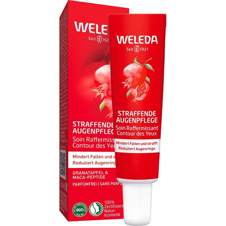 Weleda Soin raffermissant pour les yeux à la grenade et aux peptides de maca - réduit les rides, gonflements et cernes (12 ml)