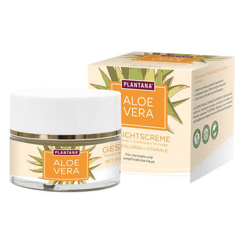PLANTANA Aloe Vera Gesichtscreme mit Hyaluron + Vitamin E (50 ml)