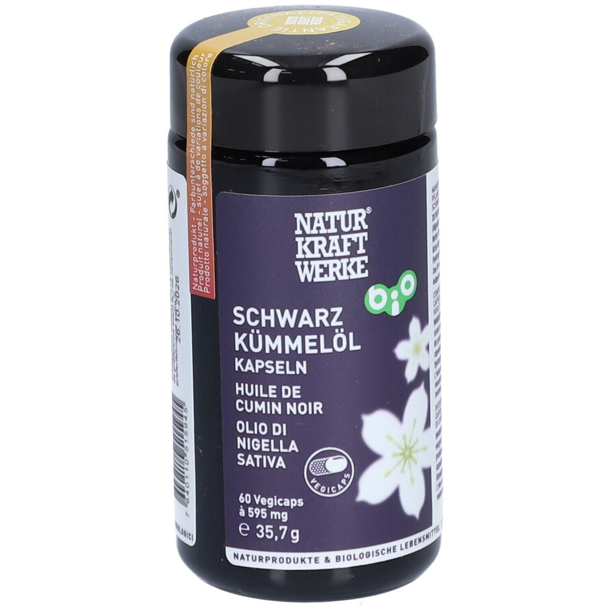 Naturkraftwerke® huile de nigelle Vegicaps bio (60 gélules)