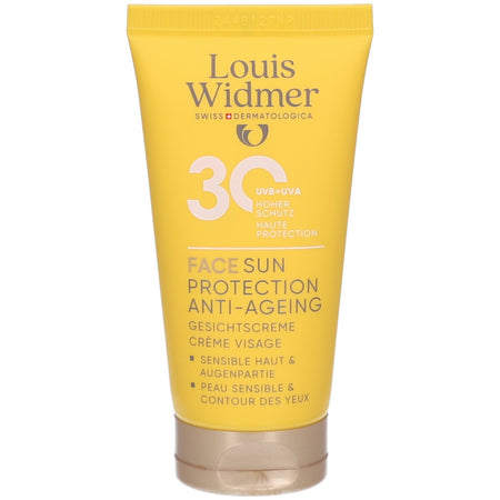 Louis Widmer Protection solaire anti-âge visage SPF30 non parfumé (50 ml)