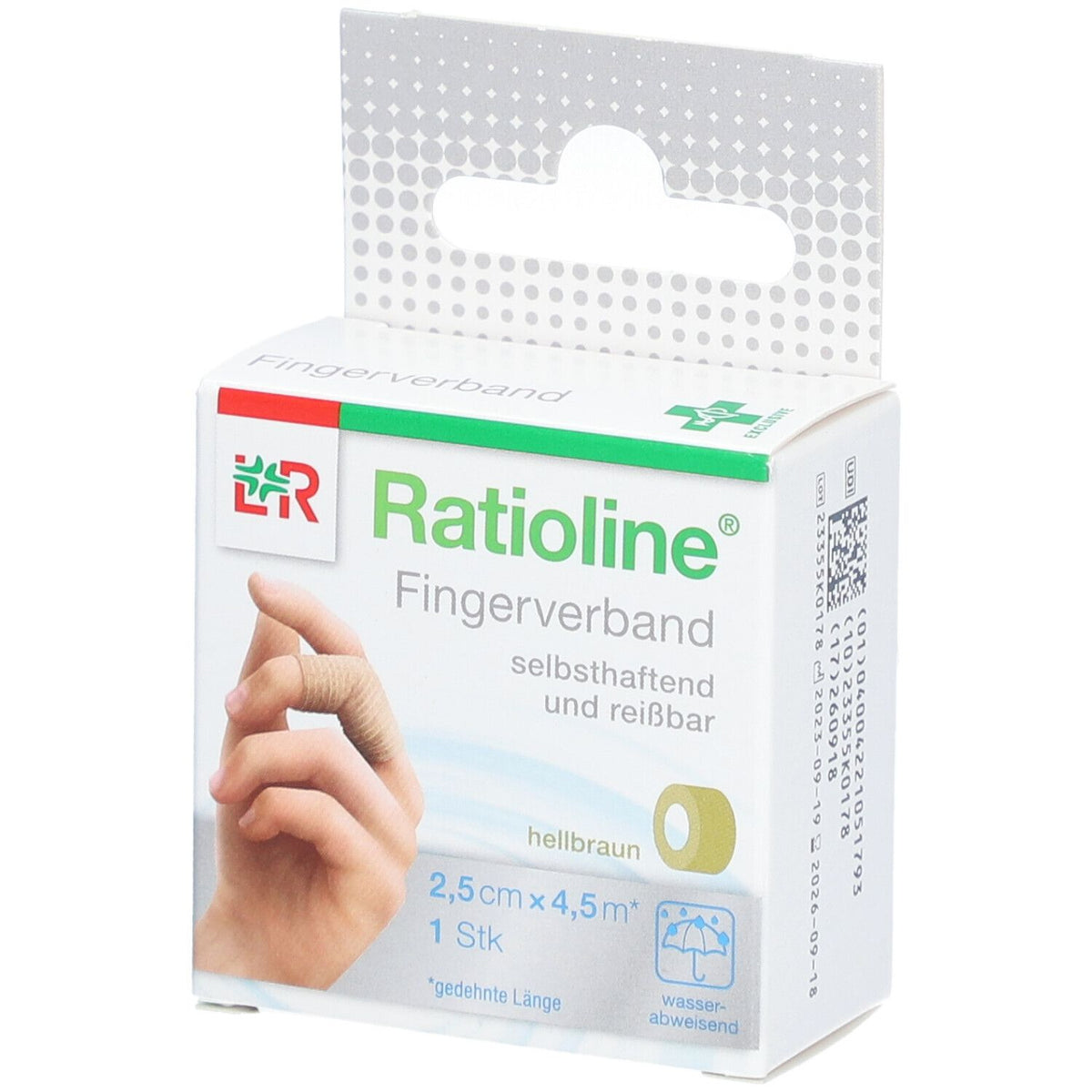 Ratioline bandage de doigt auto-adhésif 2,5 cm x 4,5 m brun clair — 1 pièce