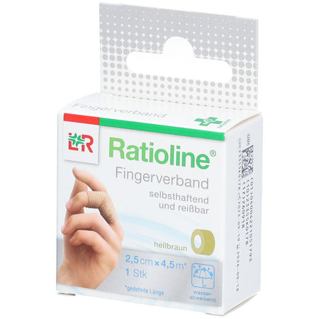 Ratioline bandage de doigt auto-adhésif 2,5 cm x 4,5 m brun clair — 1 pièce