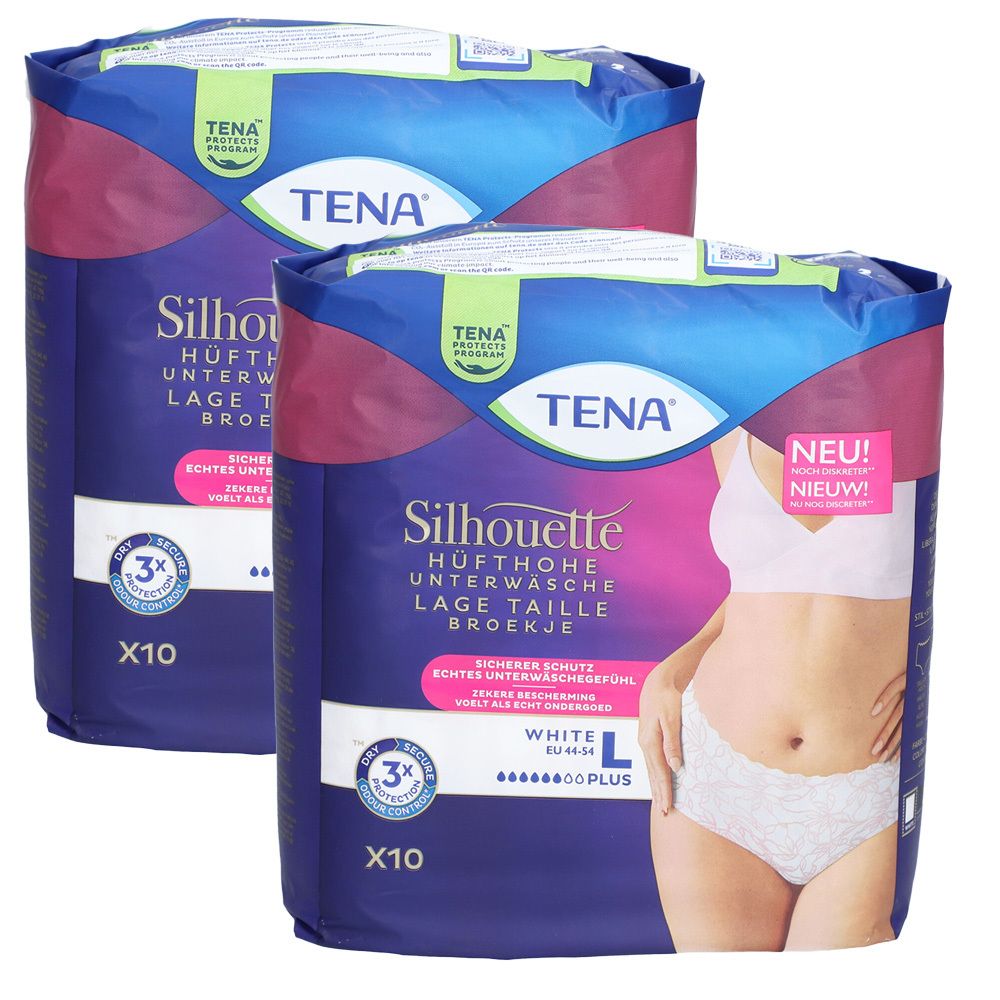 TENA Silhouette Plus White L (2x10 pièces)