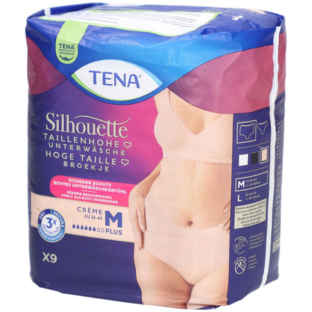 TENA Silhouette Plus crème M (9 pièces)