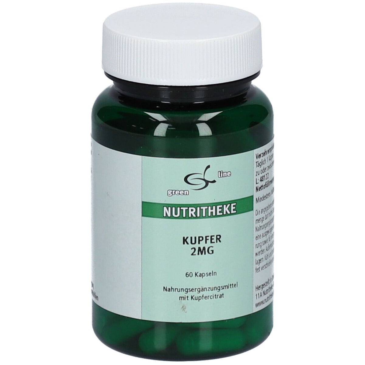 green line NUTRITHEKE Cuivre 2 mg (60 pièces)