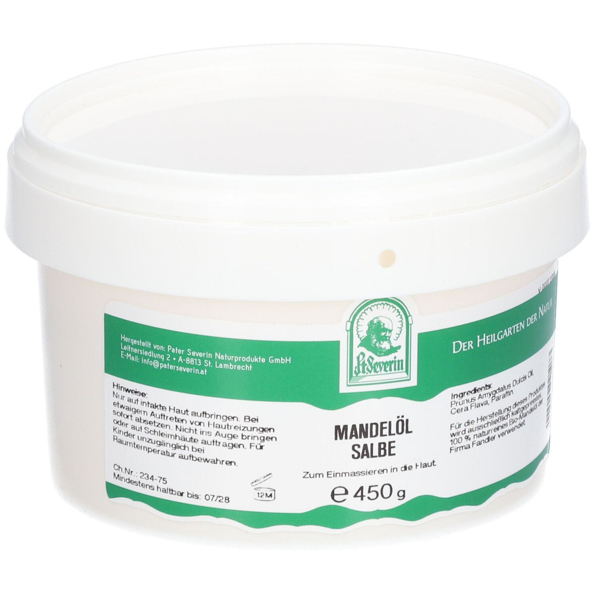 Pater Severin pommade à l'huile d'amande (450 g)
