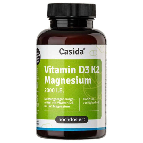 Casida Vitamine D3 K2 Magnésium gélules 2000 UI – D3, K2 et magnésium à haute dose (90 gélules)