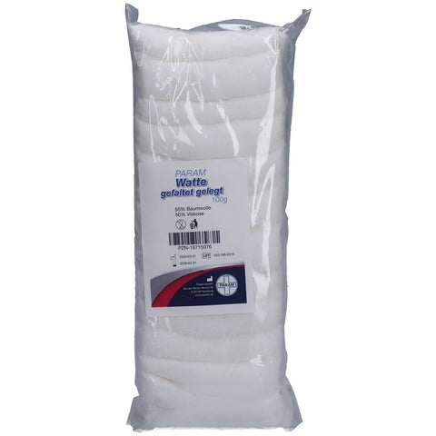 Param-Wattebausch, gefaltet, 50 % Baumwolle, 50 % Viskose (100 g)