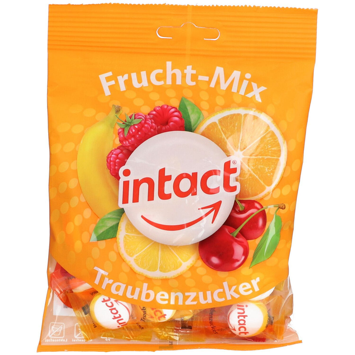 intact Dextrose sachets mélange de fruits (75 g)