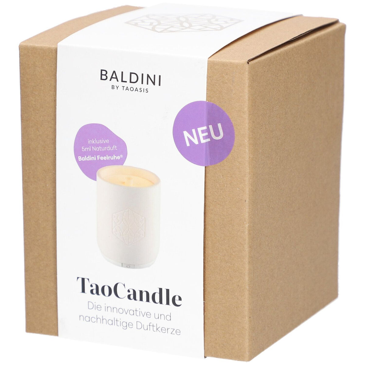Baldini® TaoCandle parfum naturel Feelruhe – bougie parfumée à ultrasons (1 pièce)