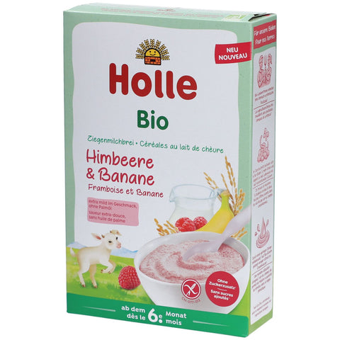Holle Bouillie de lait bio framboise et banane au lait de chèvre (200 g)