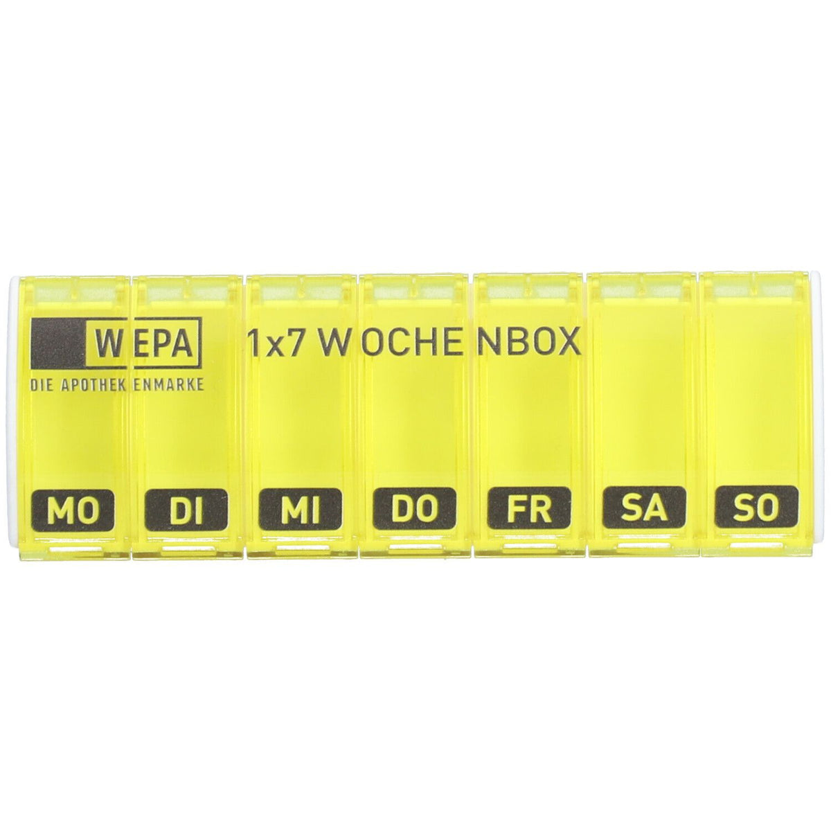 WEPA 1x7 boîte hebdomadaire jaune/protection UV+ (1 pièce)