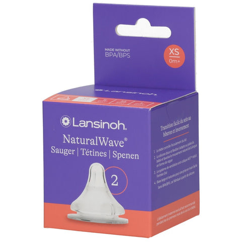 Lansinoh® NaturalWave® Sauger XS — 2x2 Stück