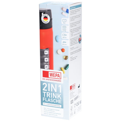 WEPA 2in1 Flasche mit Dosierspender 1x7 'rot'