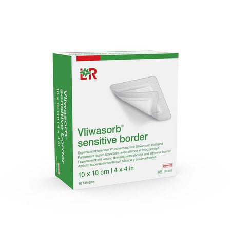 L&R Vliwasorb® sensitive border 10 cm x 10 cm — 10 pièces