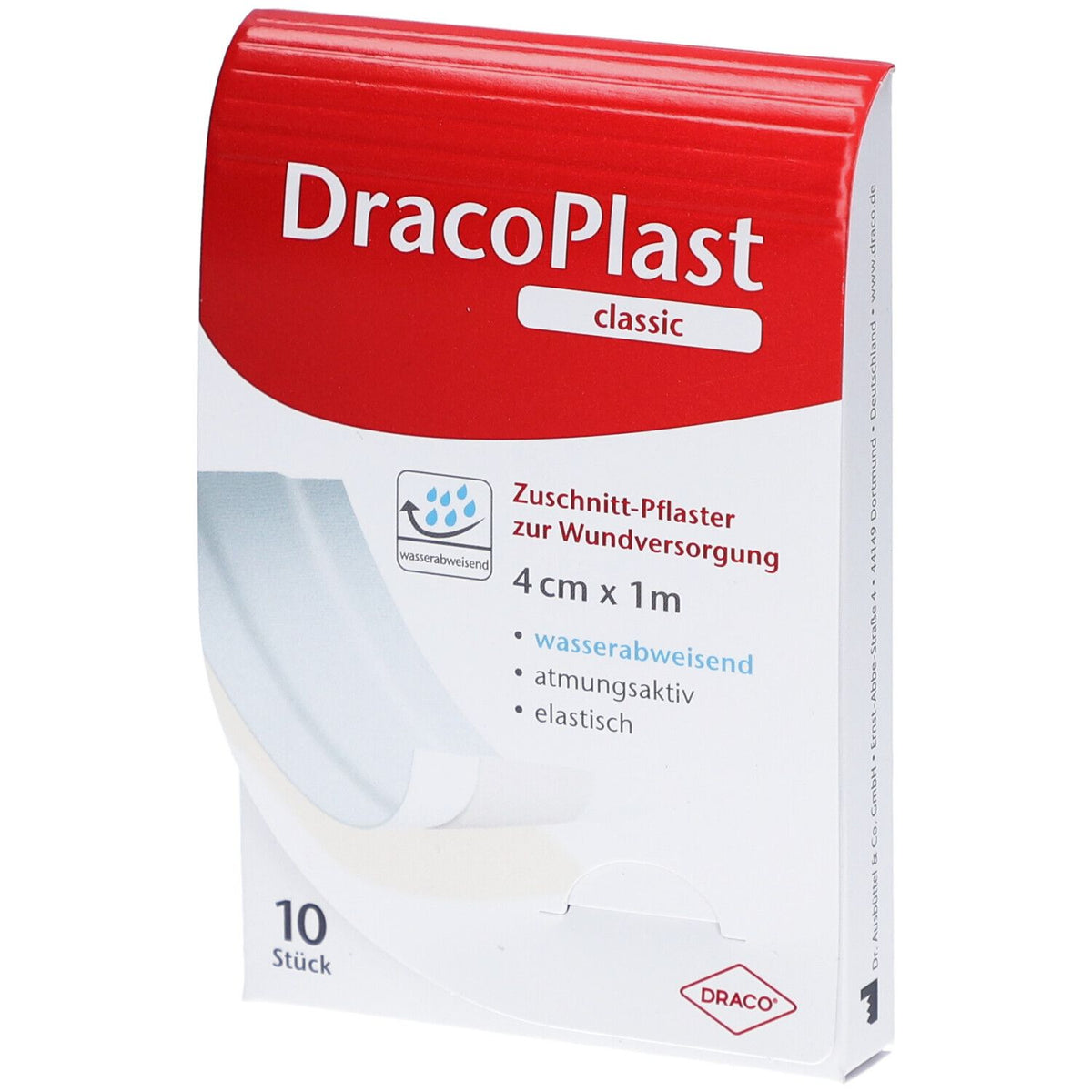 DracoPlast® Classic pansement 4 cm x 1 m blanc – découpable (1 pièce)