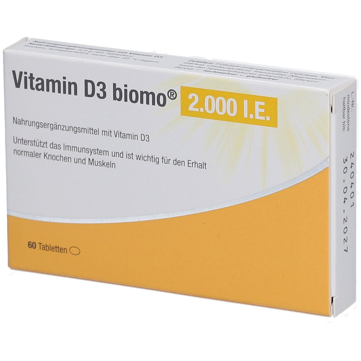 Vitamine D3 biomo 2.000 UI gélules (60 gélules)