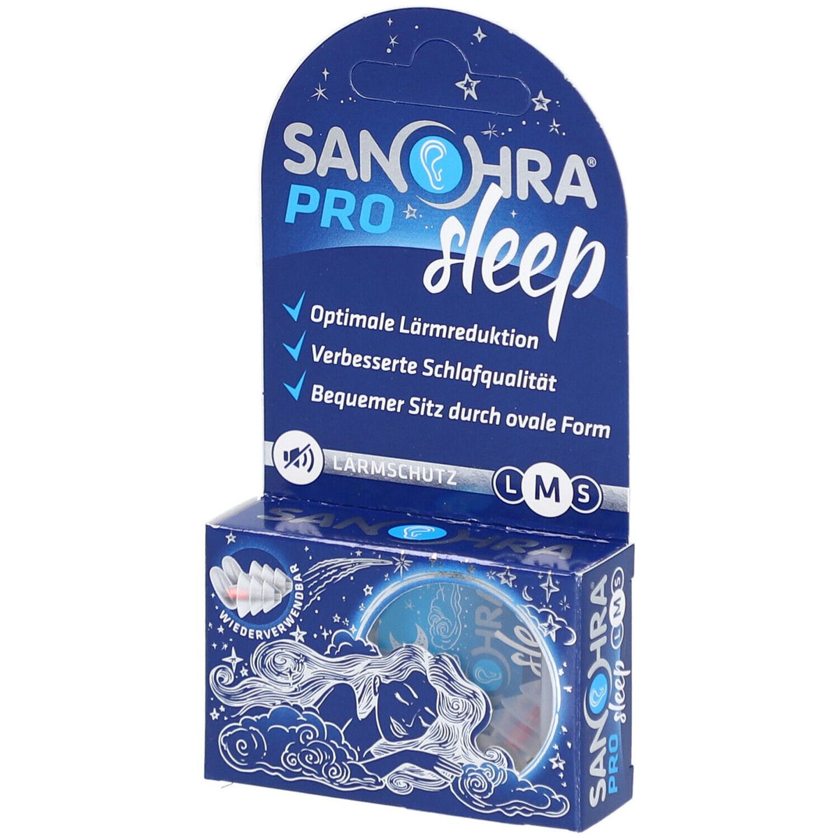 SANOHRA pro sleep bouchons d'oreilles M 8–11 mm — 2 pièces