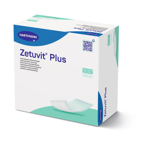 Zetuvit Plus extra-saugfähige sterile Kompresse (20x40 cm, 10 Stück)