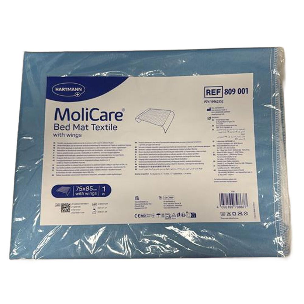 Hartmann MoliCare® alèse de protection textile avec ailes (75x85 cm)