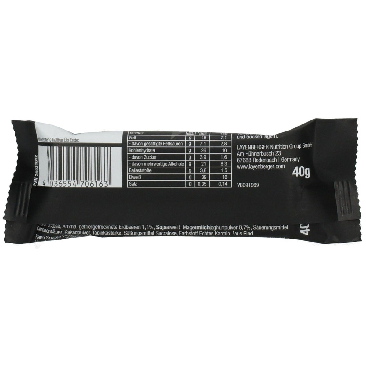 Layenberger® Barre protéinée fraise-yaourt (40 g)