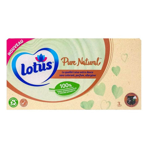 Lotus Pure Naturelle Taschentücher Weiß Box mit 80