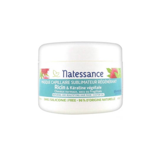 Natessance Capillaire Masque Sublimateur Régénérant Ricin Kératine (200 ml)