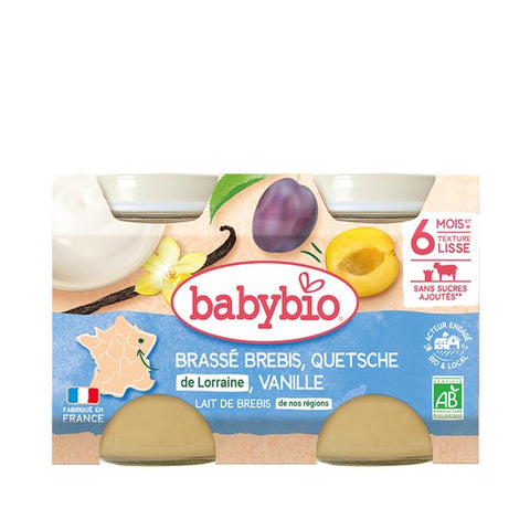 Babybio Hirtenkäse Quetsche Vanille ab 6 Monaten Bio 2 x 130g