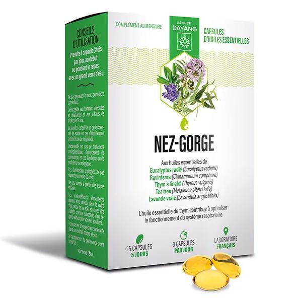 Dayang Complément Alimentaire Nez Gorge Huiles Essentielles Bio 15 capsules