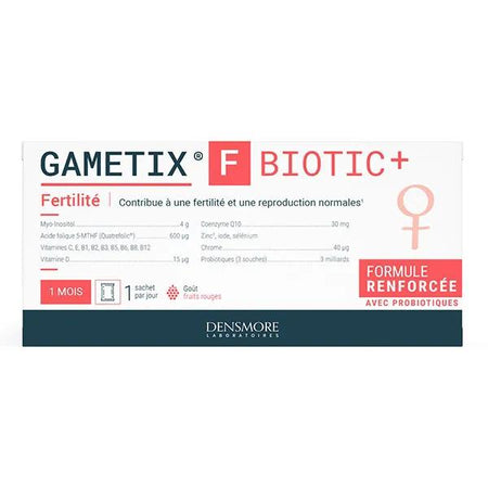 Gametix F Biotic+ - Fertilité - Formule renforcée avec probiotiques - 30 sachets