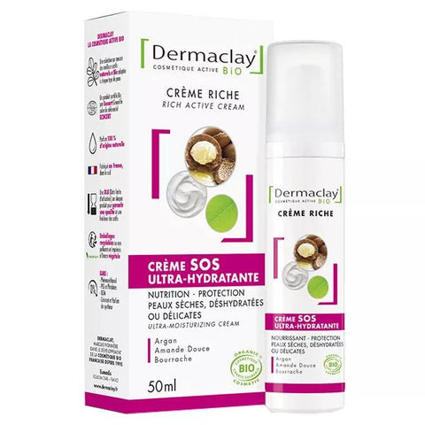 Dermaclay Organic Ultra-Hydrating SOS Rich Cream 50ml