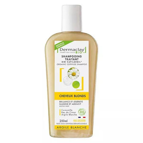 Dermaclay Bio-Behandlungsshampoo Blondes Haar Weiße Tonerde 250ml