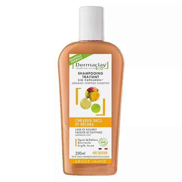 Dermaclay Shampoing Traitant Bio Cheveux Secs et Rêches Argile Jaune 250 ml