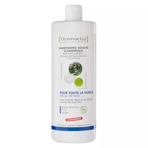Dermaclay Haarshampoo Duschgel Ergiebig Familie Bio 1L