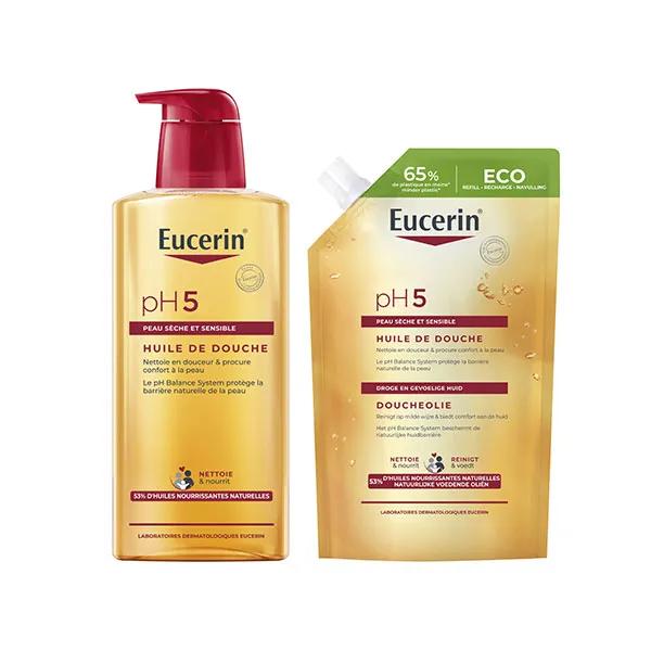 Eucerin Duo Huile de Douche Peaux Sensibles Sèches
