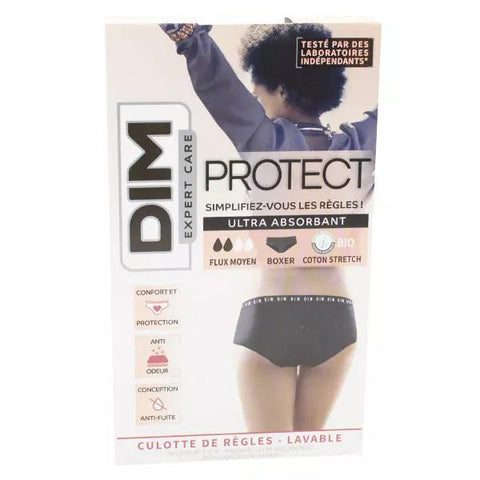Dim Expert Care Protect Boxer Brief Period Underwear Medium Flow Size 32/34